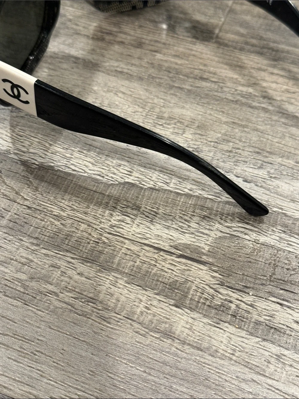 CHANEL 5146 Black White Lace CC Oversized Sunglasses 25/3C Made in Italy